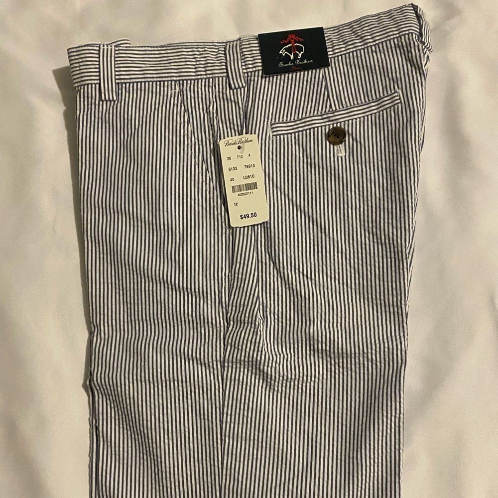 𝅺Brooks Brothers Seersucker Shorts - Boy’s Size 12 NEW with Tags
